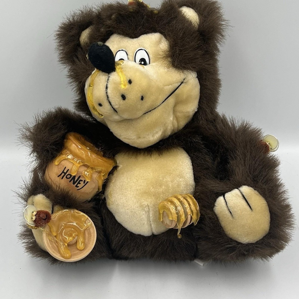 Vintage ORZEK 14 inch Plush Huge Honey Bear by Laura Orzek